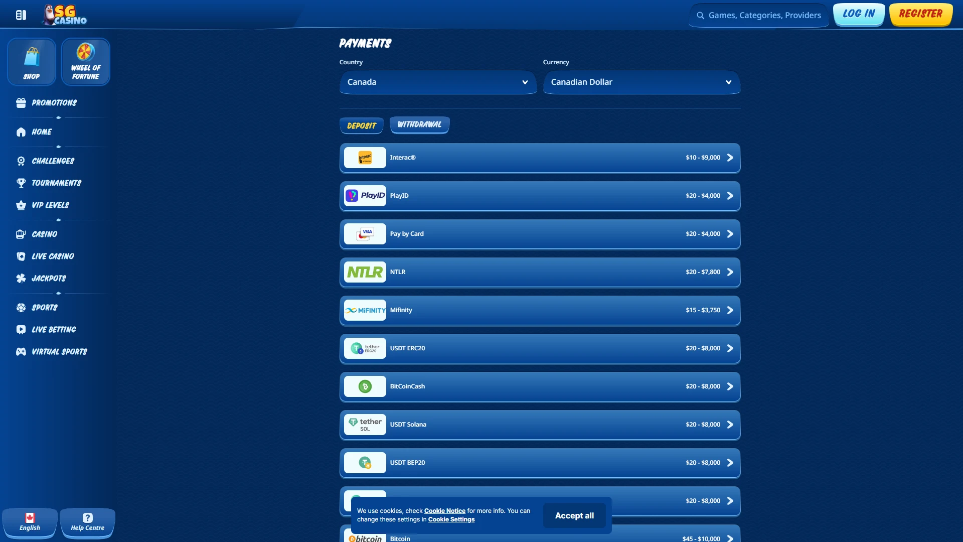 SG payment methods